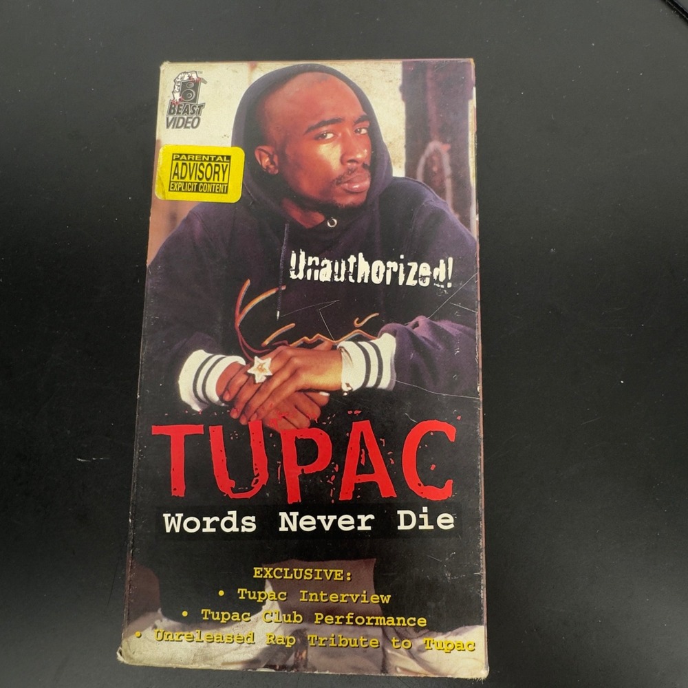Tupac Words Never Die VHS 1997 Simitar Entertainment 2Pac Documentary Rap Movie